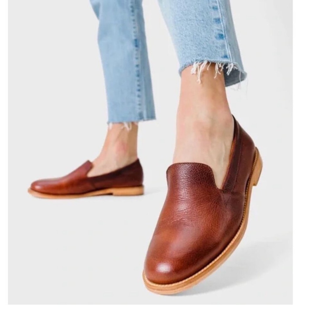 Patina Portland Leather Rounded Loafer Cognac 7